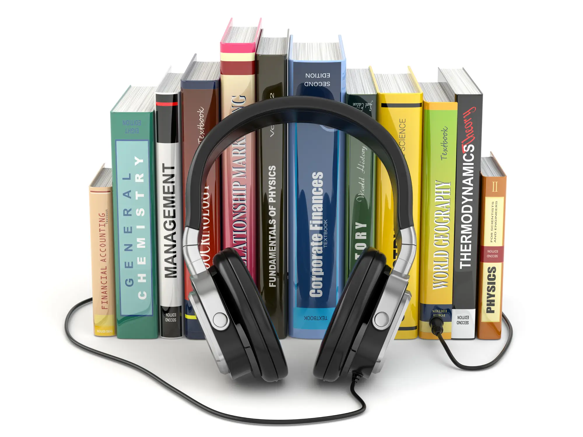 audiobook-concept-headphones-books-white-isolated-background